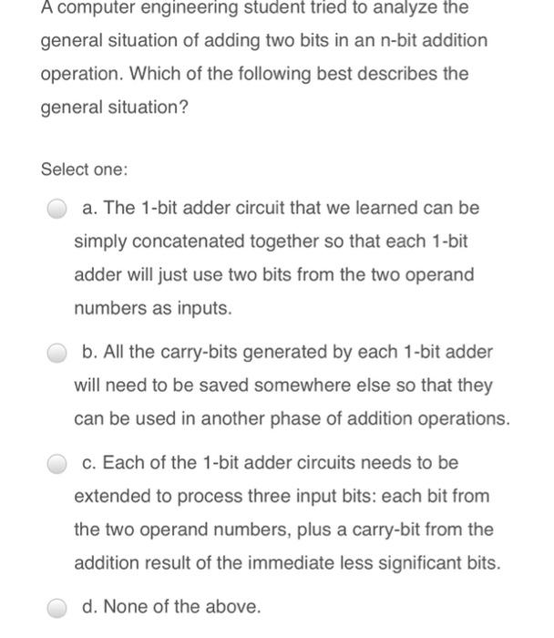  A computer engineering student tried to analyze the general situation of