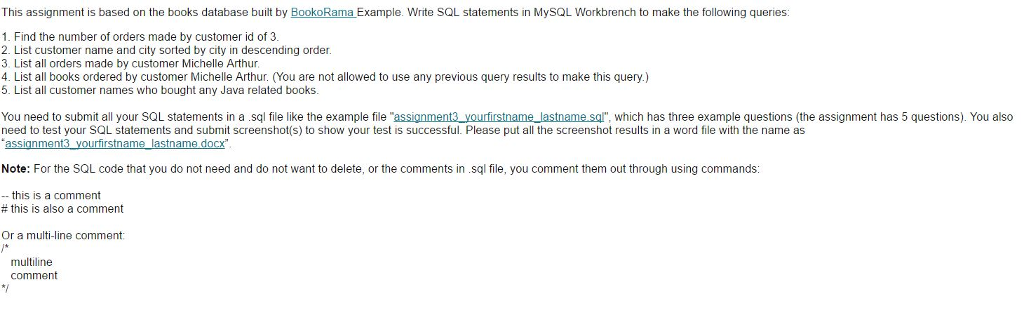 SQL Database Book insert Bookorama This assignment is based on the books