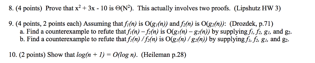 Please help with 8 9 and 10. 8.4 points) Prove that x2