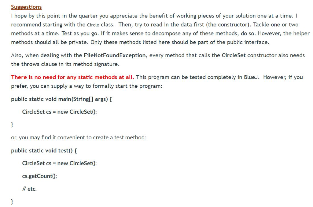 text file and produce certain information about the data set Concepts Arrays