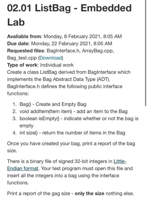 The code is c++ h means only the headers.if you code it