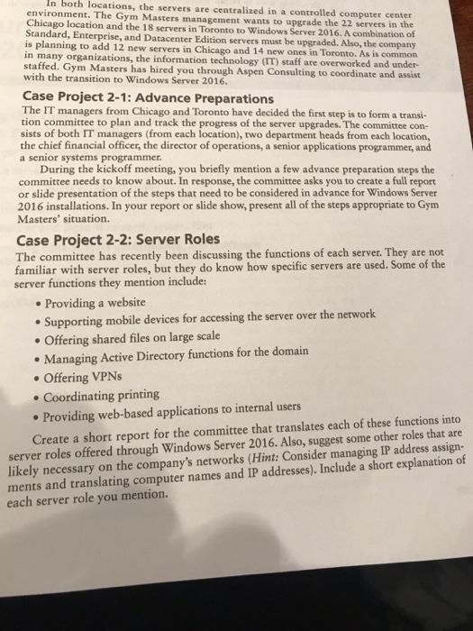  Textbook: Hands-On Microsoft Windows Server 2016, 2nd Edition, Michael Palmer, ISBN-13: