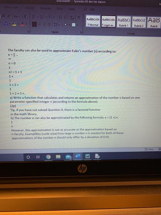 python programming Dokumenti - Sparades till den hr datom . Rubrik 1