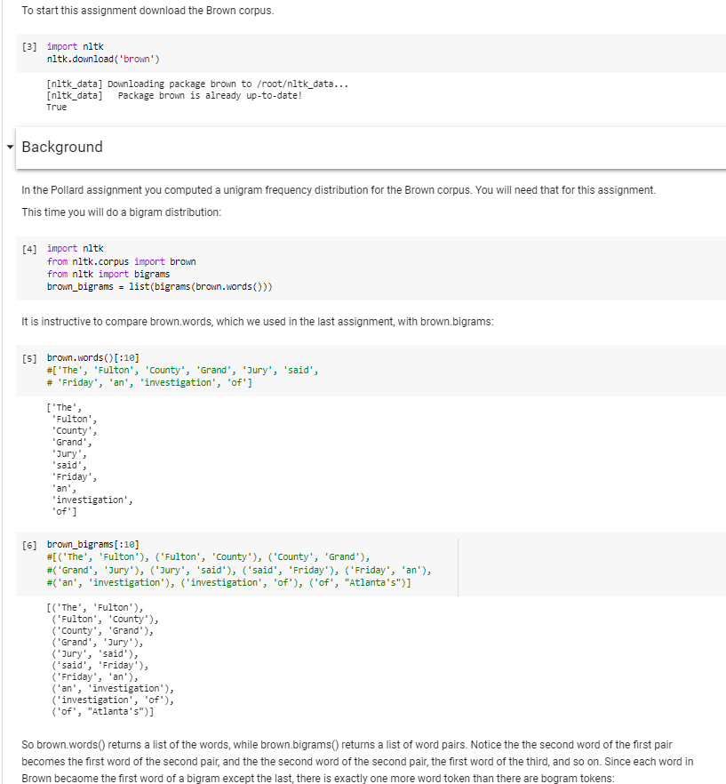 Create a new frequency distribution of the Brown bigrams. Plot the