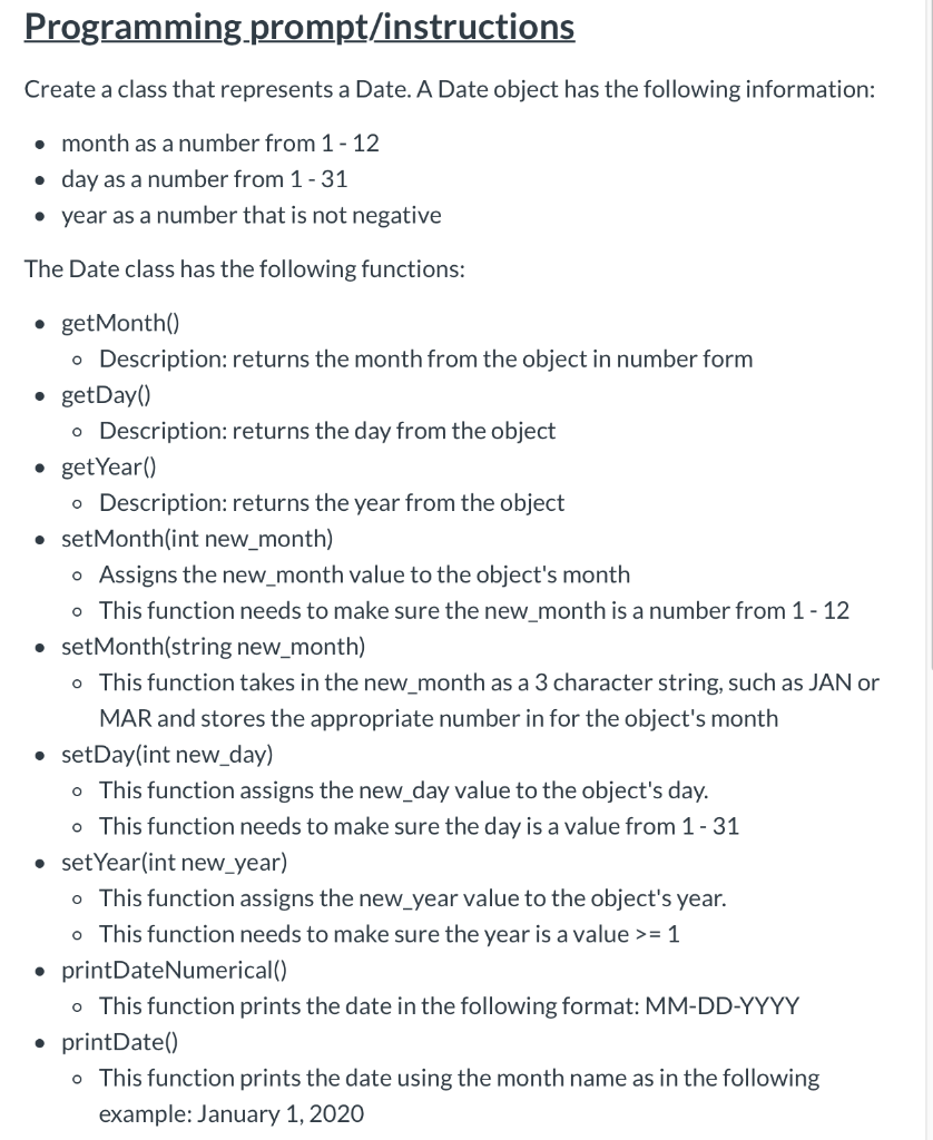 Create a HPP file and a CPP file in c++ Programming.prompt/instructions Create