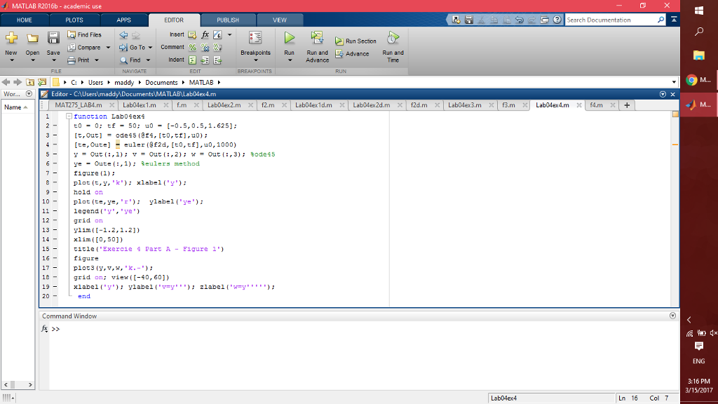 have and the previous exercise that was a second order and works