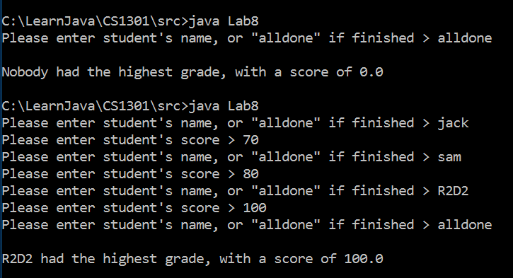 Java programming using methods Design a solution that requests and receives student
