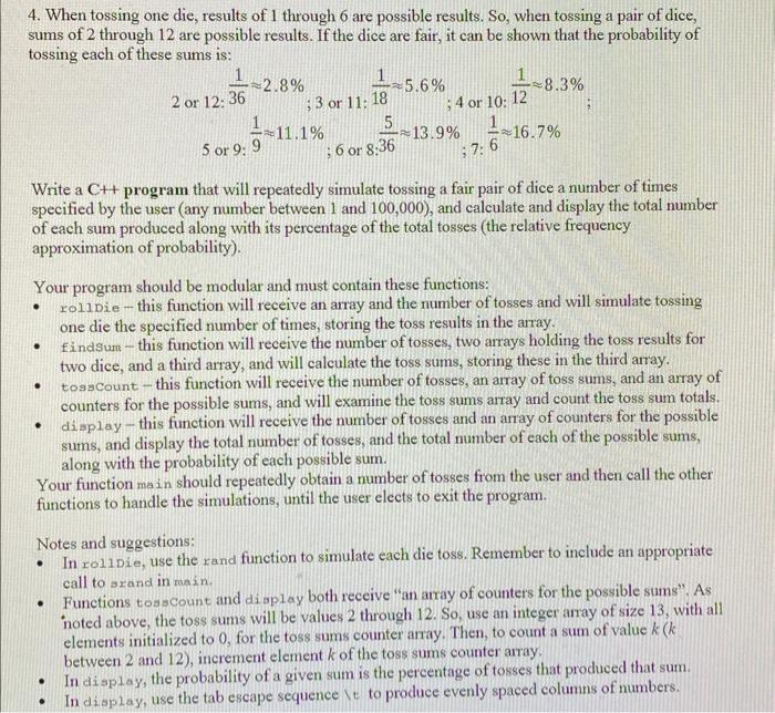 C++use namespace std; here is what it look like 4. When tossing