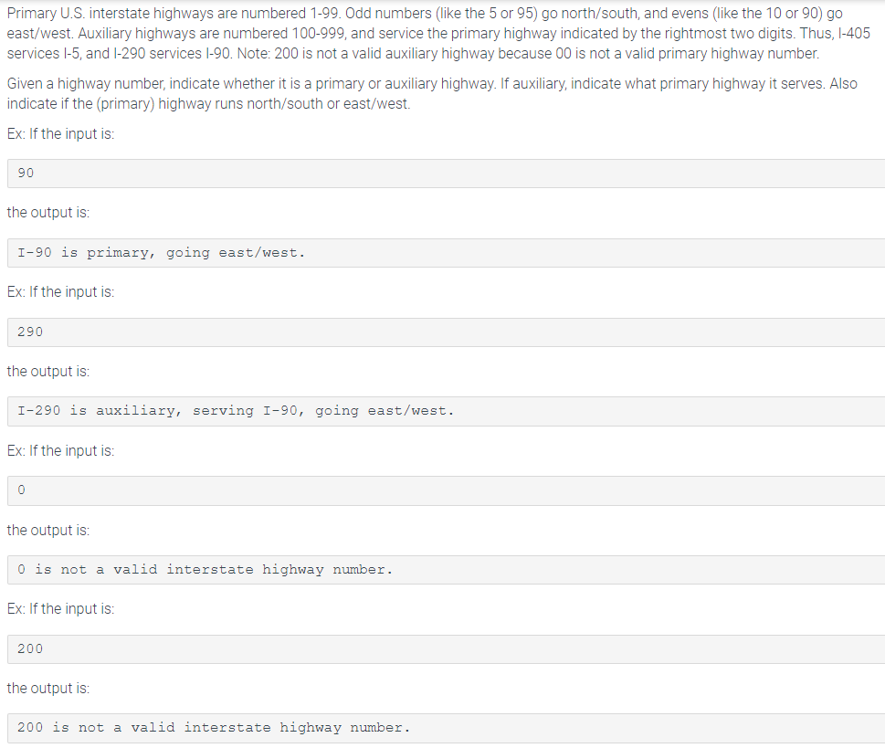 Primary U.S. interstate highways are numbered 1-99. Odd numbers (like the