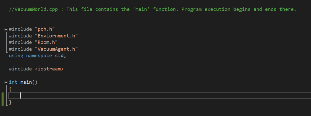 at room A, clean it and move on to room B, clean