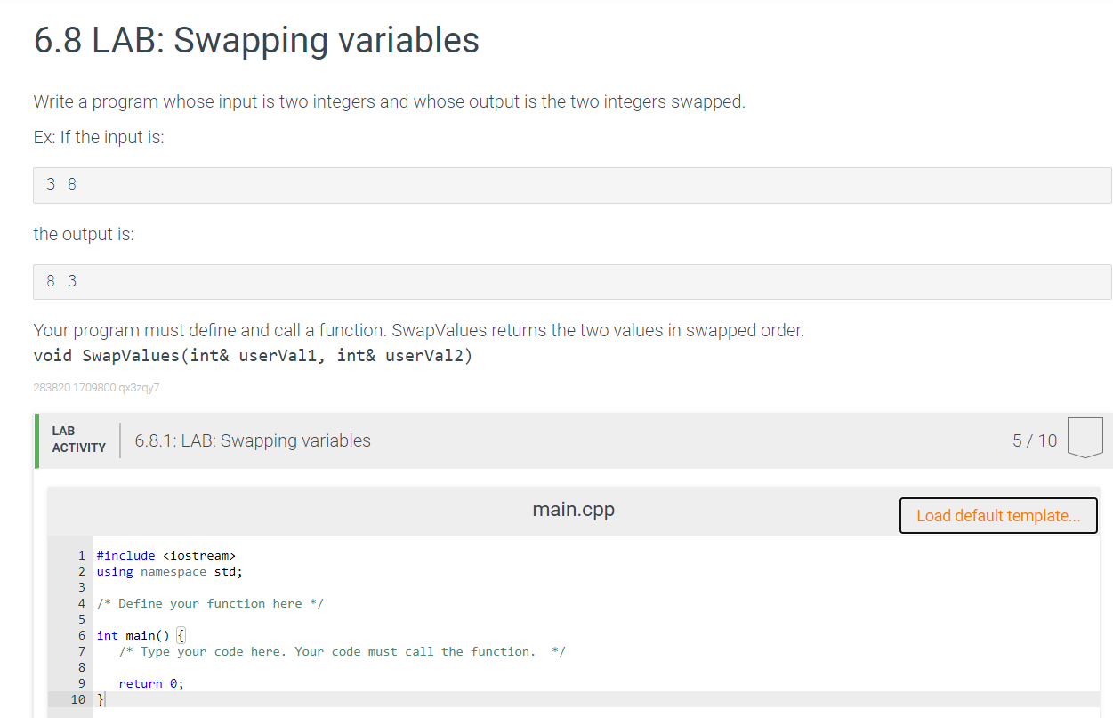 Hi, could you write a c++ code that in the easies way