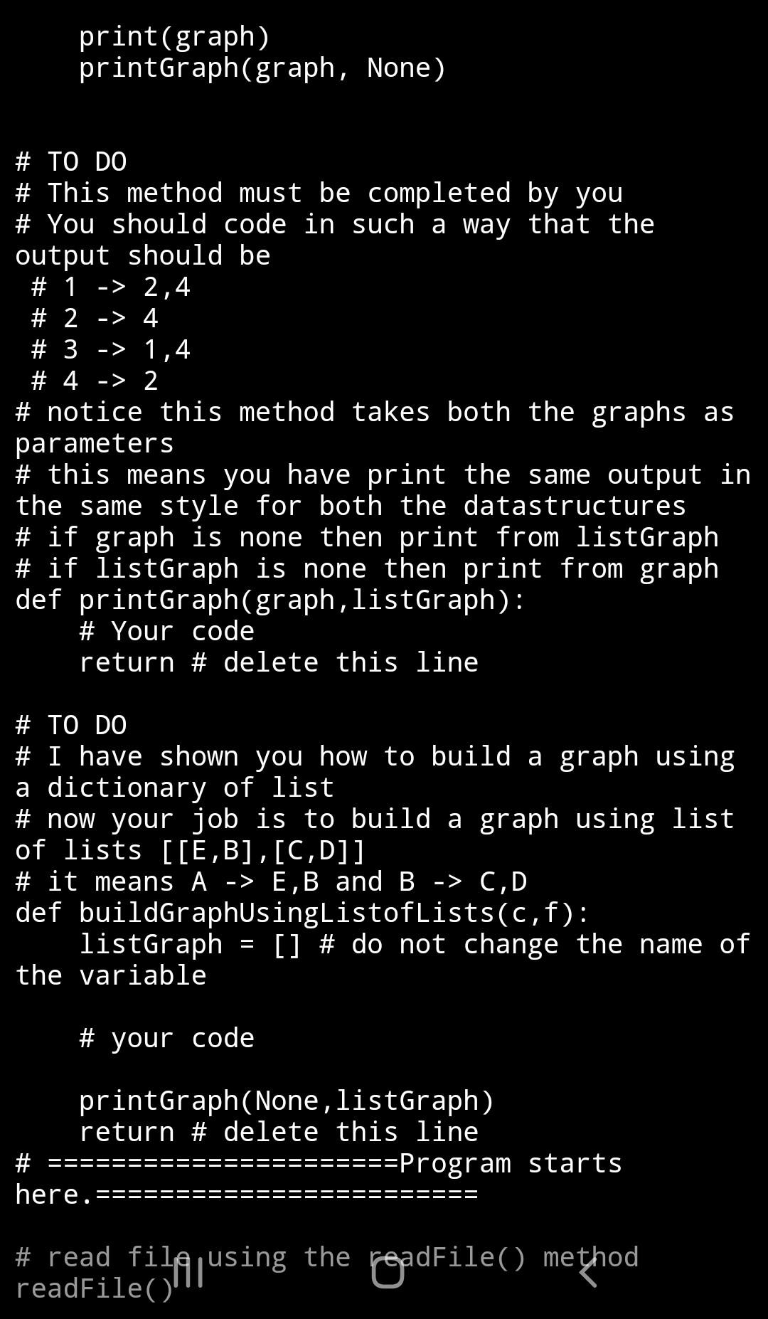n, followed by the number of connections, c. Then there are c