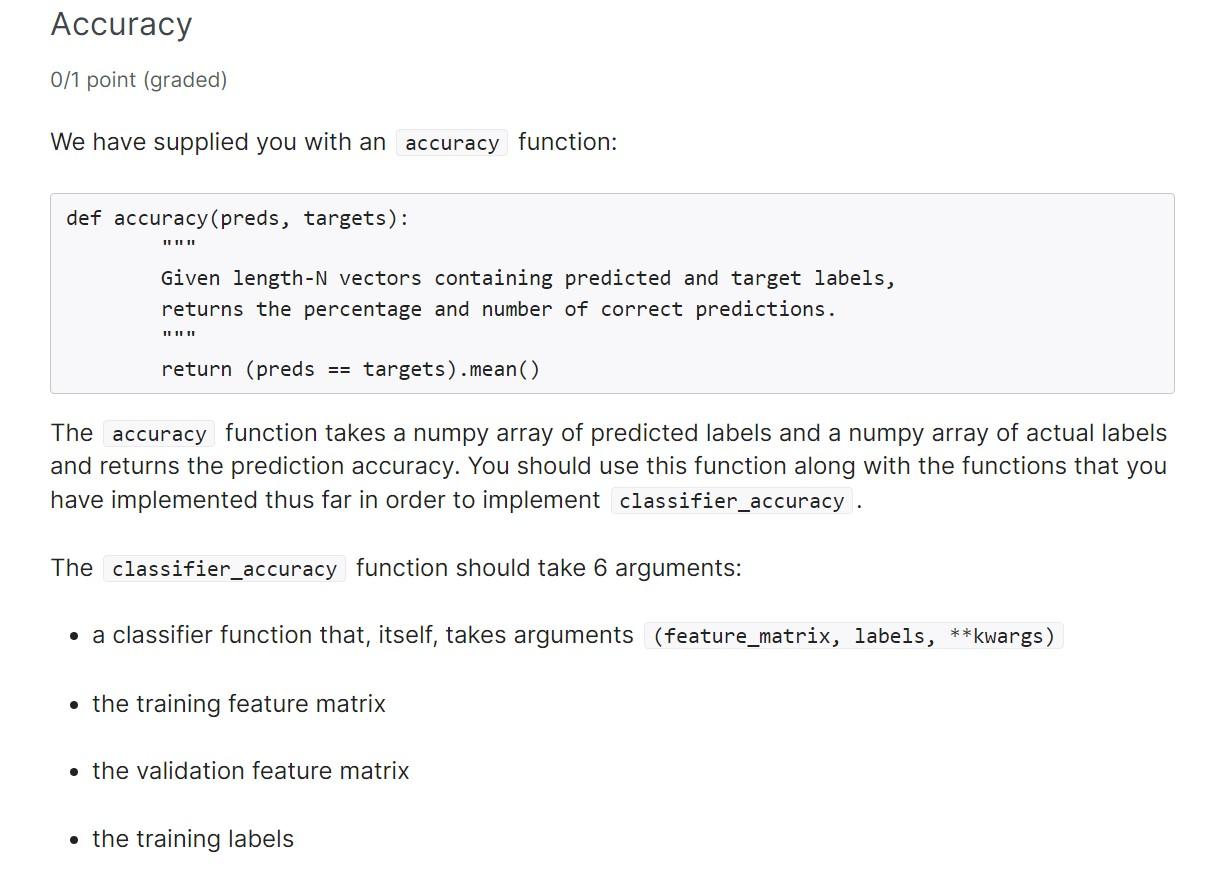 Please provide with correct program/answer.... Accuracy 0/1 point (graded) We have supplied
