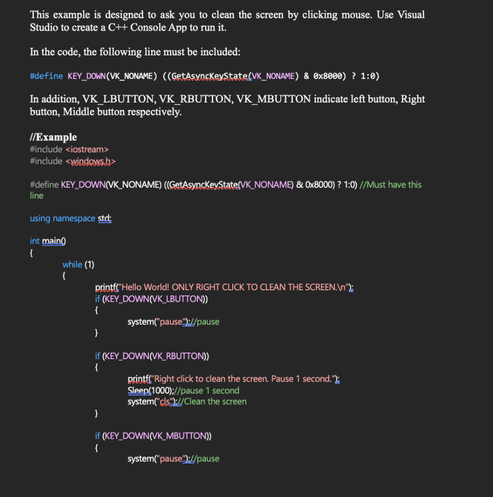 run the 1st provided code answer questions This example is designed to