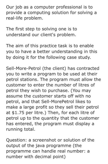 Please give a valid and running java code asap Our job as