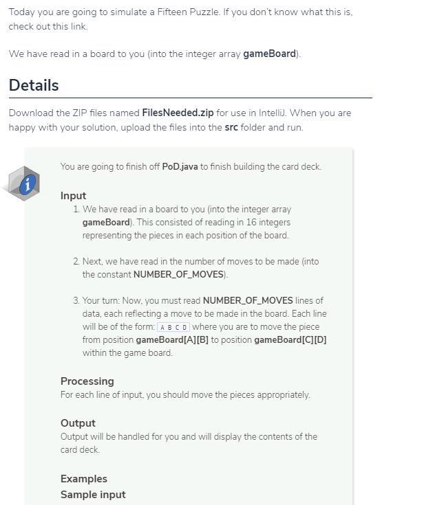 import java.util.*; public class PoD { // MAKE ANY METHOD YOU