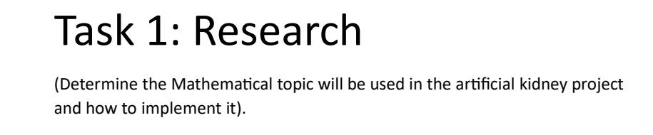  Task 1: Research (Determine the Mathematical topic will be used in