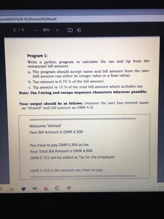  ment%201%20-%20Section%204.pdf 2 / 3 - 805 Program 1: Write a python