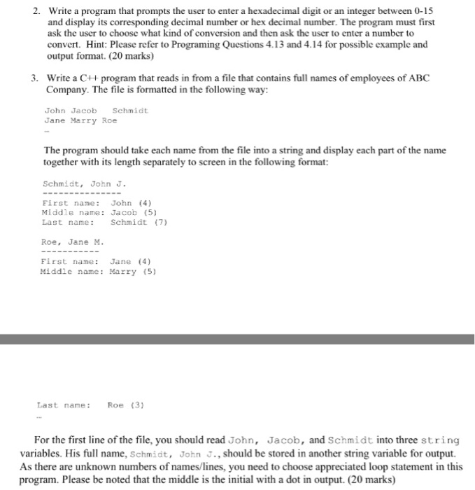  Write a program that prompts the user to enter a hexadecimal