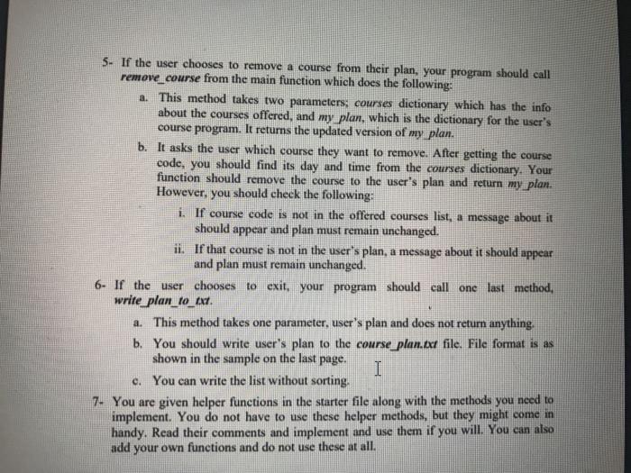 will plan your courses for the spring semester by using the offered