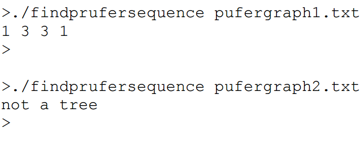 Write either a Python or C++ program to compute the prufer sequence
