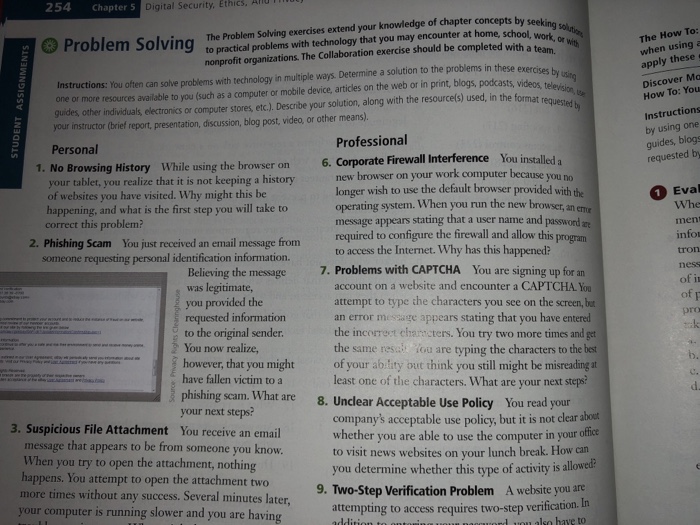  Question 1 and 6 254 Chapter 5 Digital Security, Ethics, m