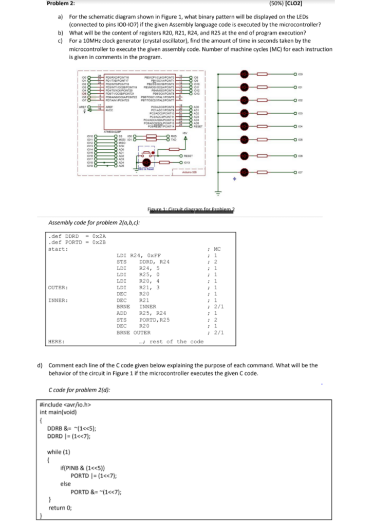  Problem 2: (50%) (CLO2] a) For the schematic diagram shown in
