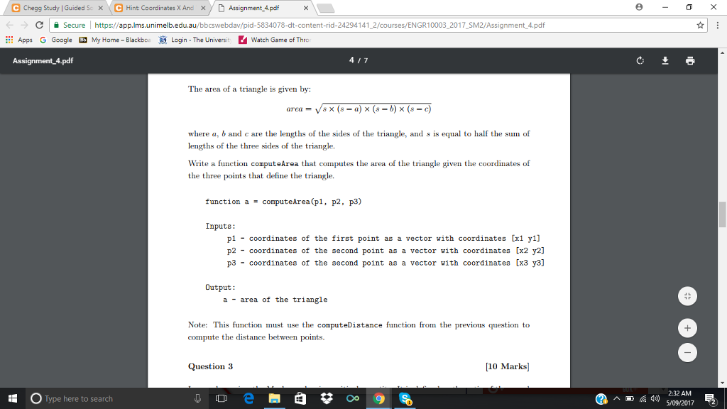 e Chegg Study | Guided S: \ e Hint: Coordinates X