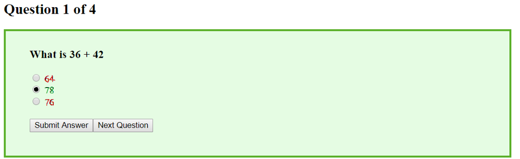 button: User must choose one of the three radio buttons then finalize