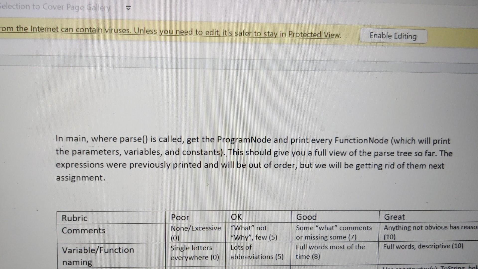 function has a number of pieces what we need to consider. We