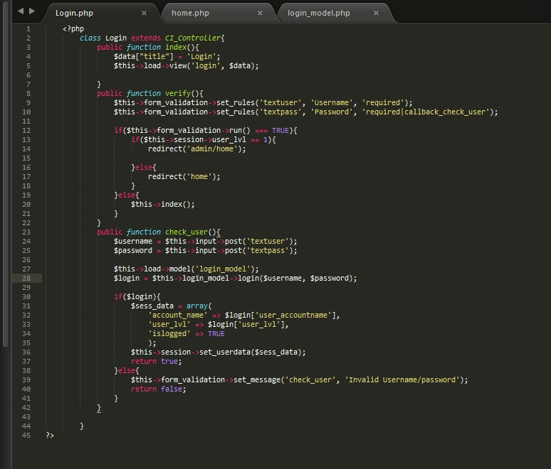 codelgniter please help me create all the codes of the controller codes,