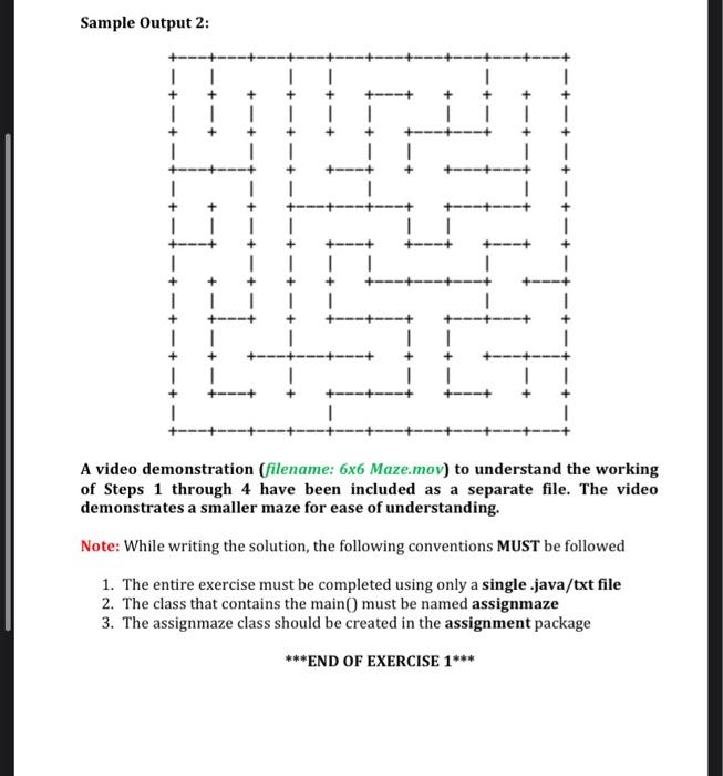 mazes. There are multiple approaches to complete this operation. Your program must