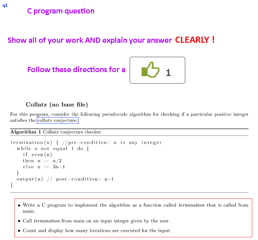 C programming help! Answer in an easy-to-read manner!!: q1 C program question