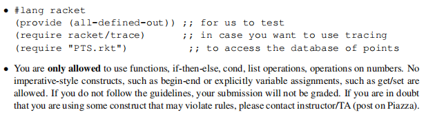 racket problem #lang racket (provide (all-defined-out)) ;; for us to test (require
