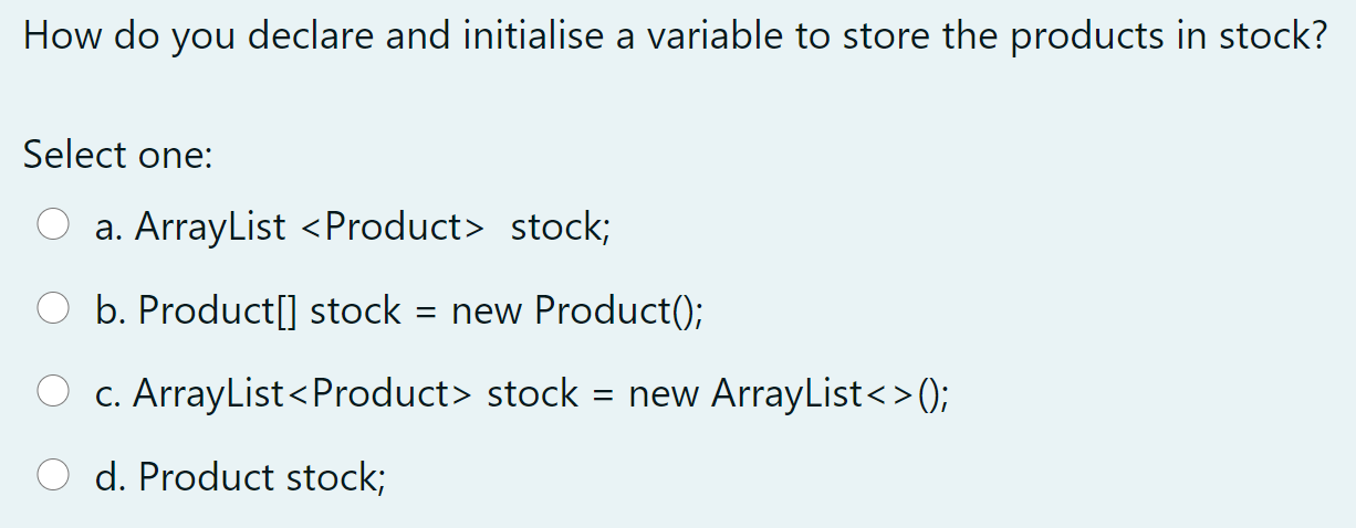 the list stock class Product Product public double private double[] String string