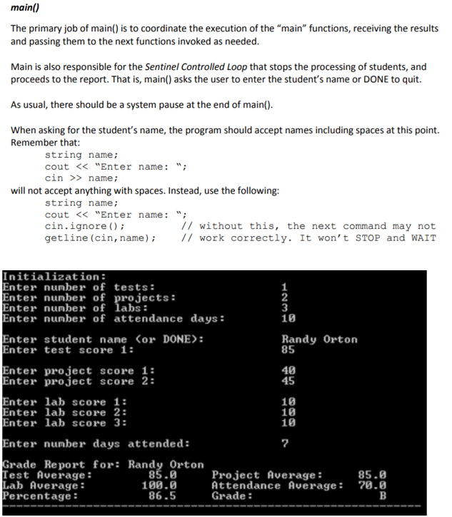 the end. Thanks. Specifications Each function of the project is specified in