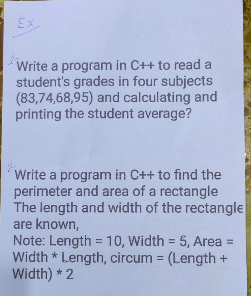 I need the answer as soon as possible Write a program in
