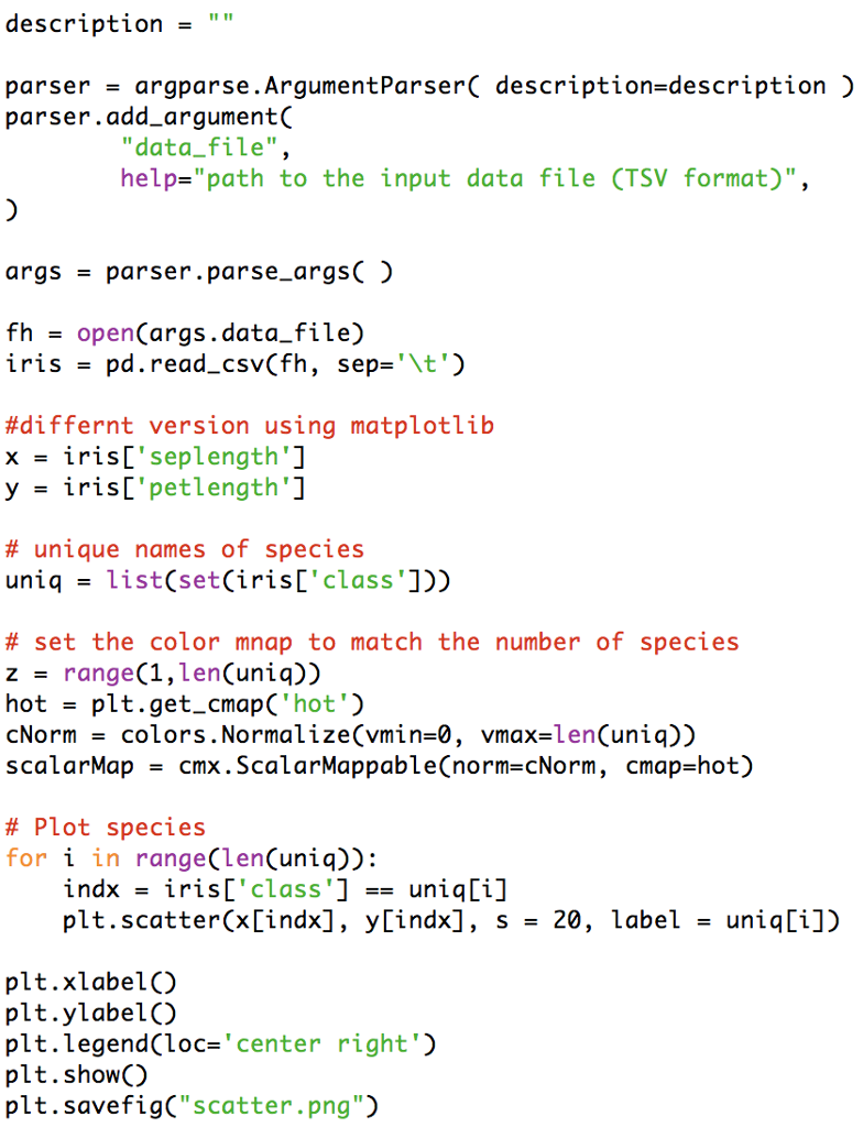 given the text file below. Shown below is my python code, which