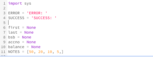 ATM Machine Some hints Format a floating point number as a string,