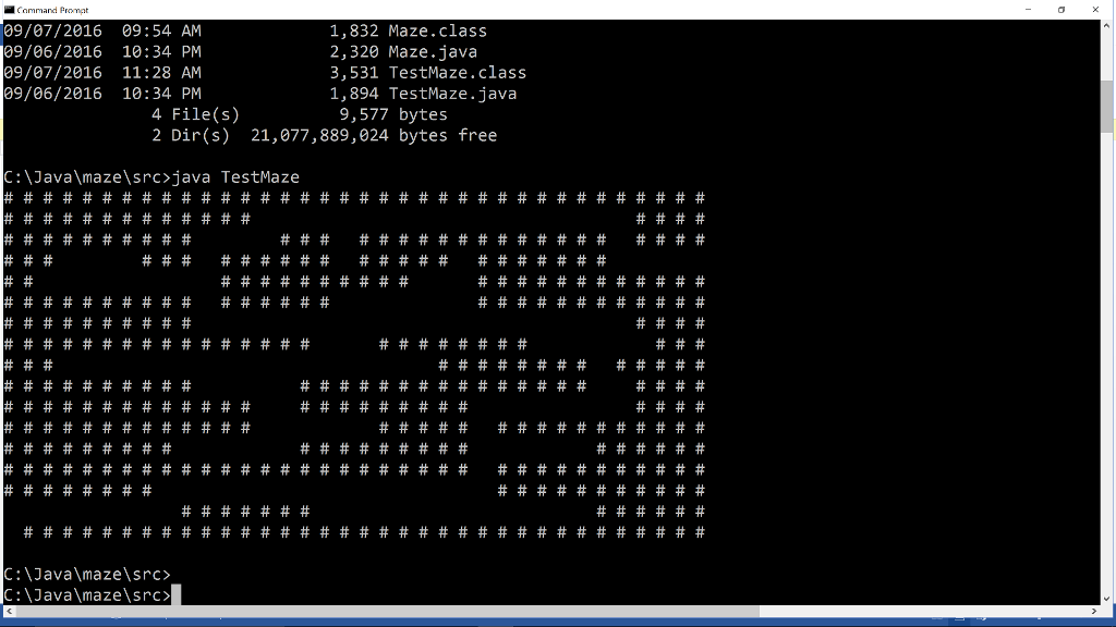 JavaFx Programming MAZE Project This project has 3 sections: Maze class Command