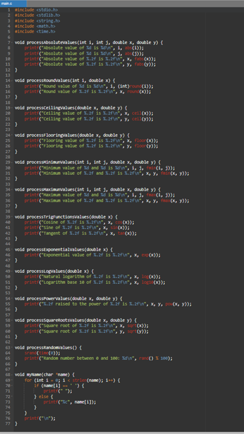 I have the following program below: Here it is in text form
