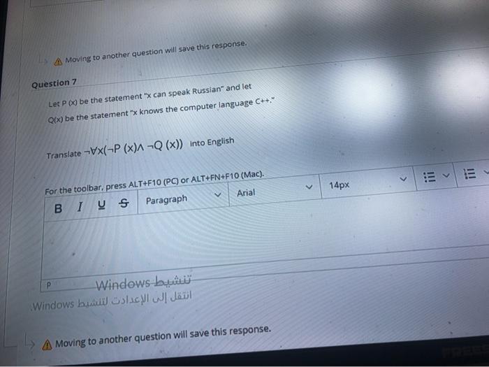  A Moving to another question will save this response. Question 7