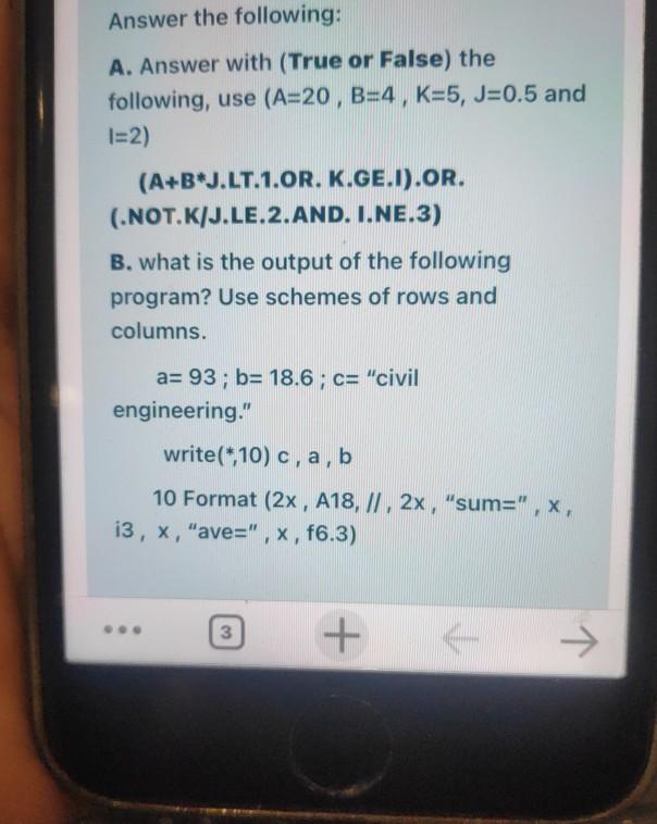  Answer the following: A. Answer with (True or False) the following,