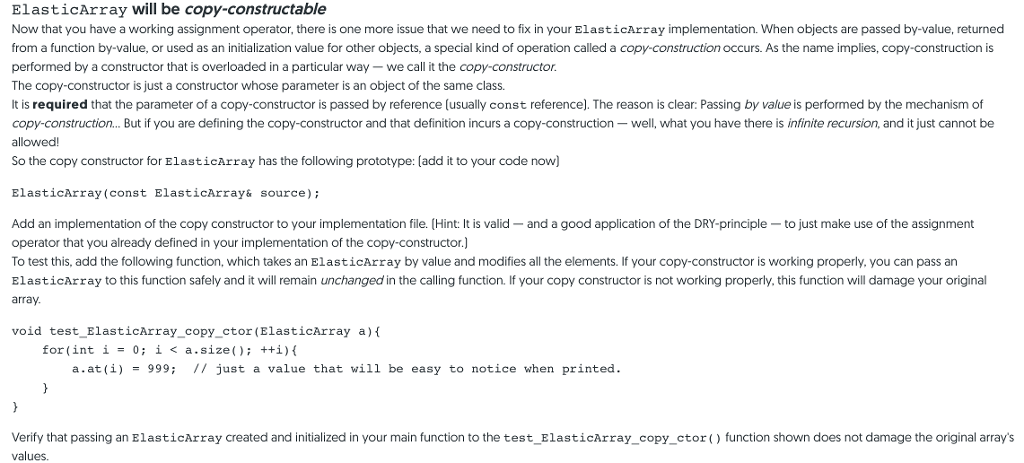 #include using namespace std; ElasticArray::ElasticArray(int size) { if (size > 0) {
