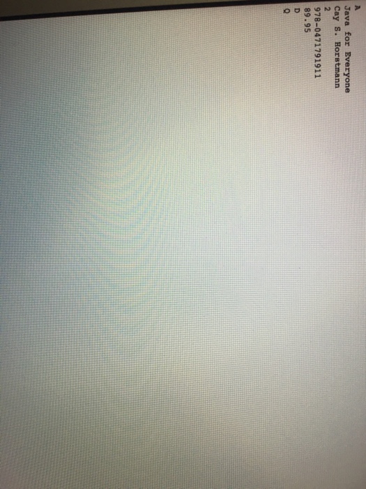 bookAuthor, bookISBN int bookVersion double bookPrice String line new String) a Book