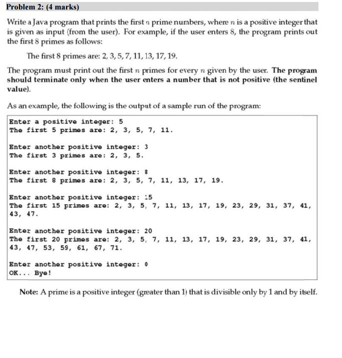 Please write the Java code for this. Write a Java program that