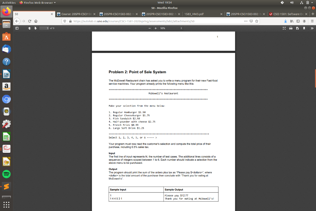 in java programs help me java programs import java.util.Scanner; public class PointOfSaleSystem{