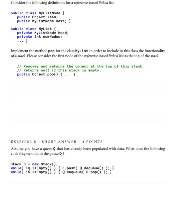  Java please explain to thank you! Consider the following definitions for