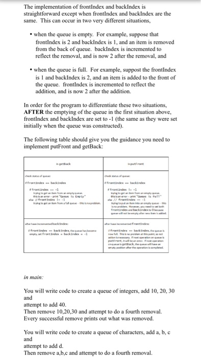 either integers, characters, or doubles. A queue is a data structure that