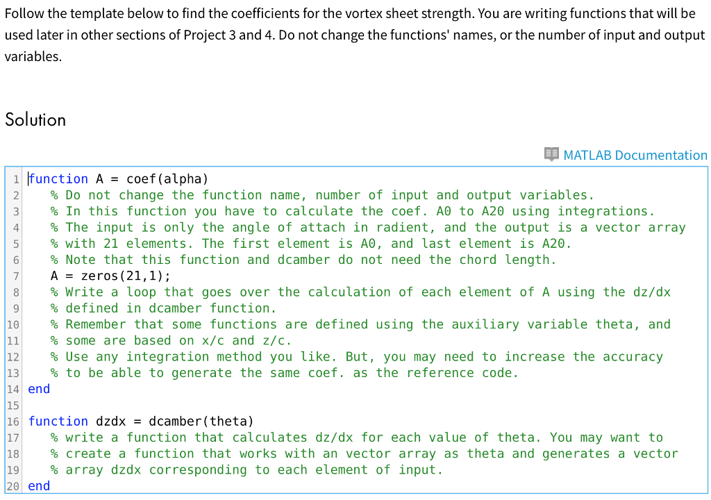 It's Matlab Code. Follow the template below to find the coefficients